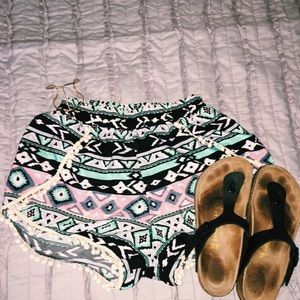 women’s bright patterned shorts